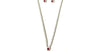 Ruby Cubic Zirconia Silver Necklace And Earring Set