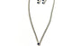 Sapphire Cubic Zirconia Silver Necklace And Earring Set