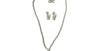 White Cz Silver Necklace And Earring Set