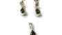 Silver Smokey Quartz and Champagne Cubic Zirconia Pendant And Earring Set
