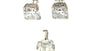 Silver White Cubic Zirconia Pendant And Earring Set
