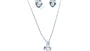 A Kids Heart Silver Necklace And Earring Set Boxed.
