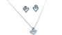 A Kids Heart Silver Necklace And Earring Set Boxed.