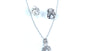 A Kids Silver Angel Gold Necklace And Earring Set Boxed.