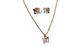 A Kids Butterfly Silver Rose Plated Necklace And Earring Set Boxed.