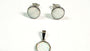 Opal Silver Pendant And Earring Set