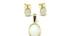 Opal Yellow Plated Silver Pendant & Earring Set