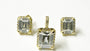 Silver With Yellow Gold Plated Cz Set Chained