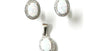 Opal And Cz Pendant And Earring set