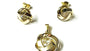 Silver With Yellow Gold Plated Cz Set