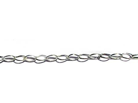 SILVER OVAL BELCHER CHAIN