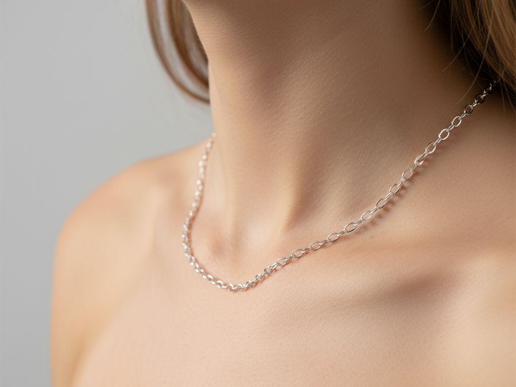 OVAL BELCHER SILVER CHAIN