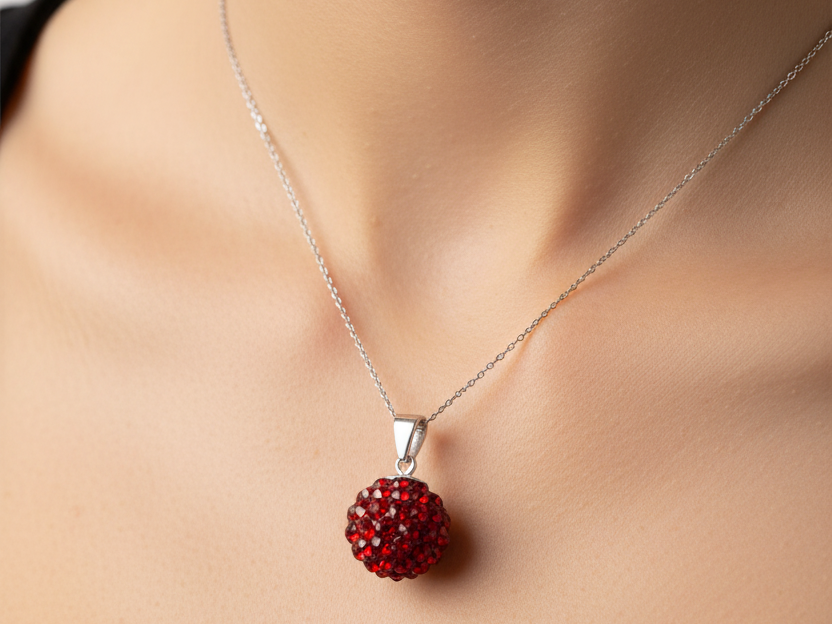 Shamballa Silver Pendant