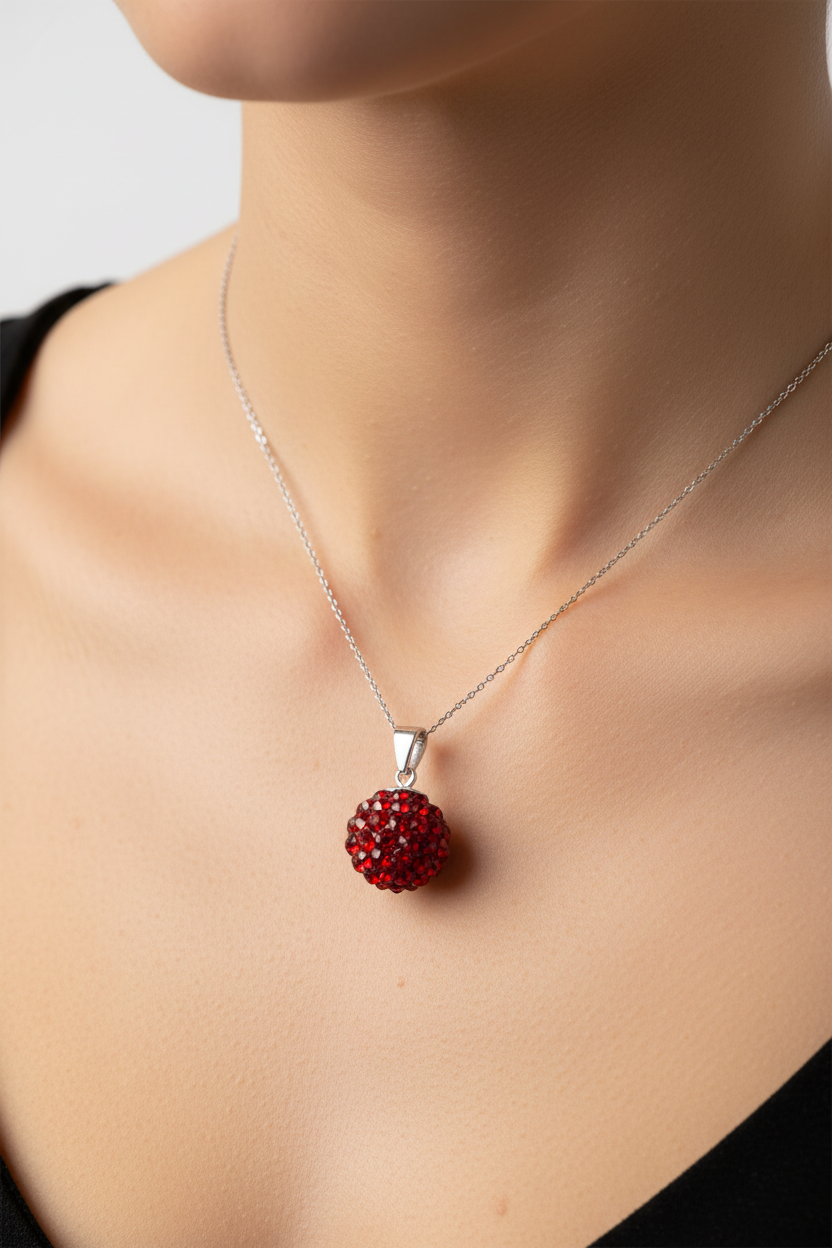Shamballa Silver Pendant