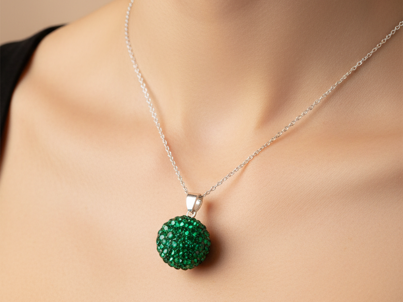 Shamballa Silver Pendant