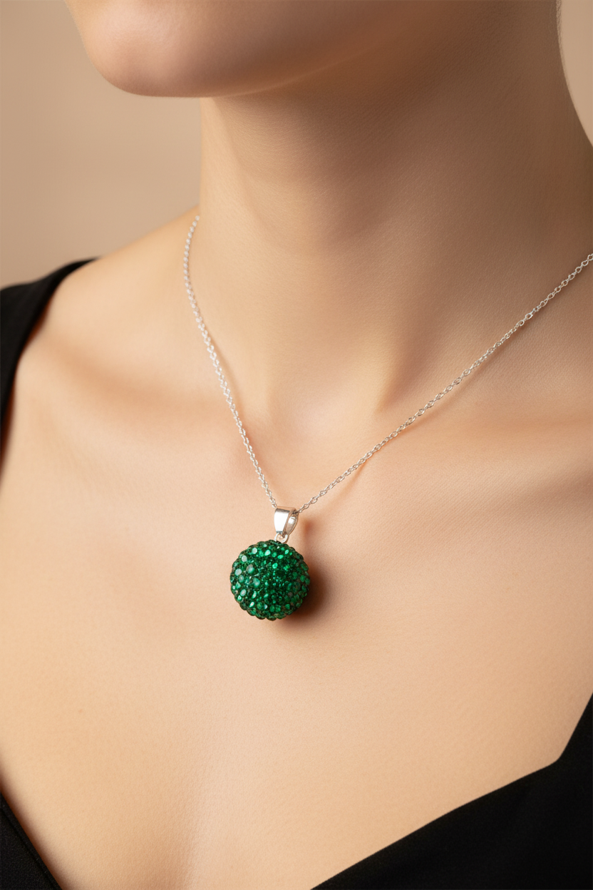 Shamballa Silver Pendant