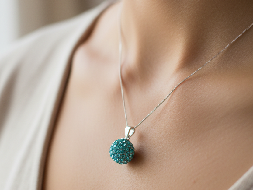 Shamballa Silver Pendant