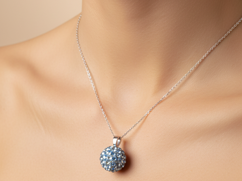Shamballa Silver Pendant