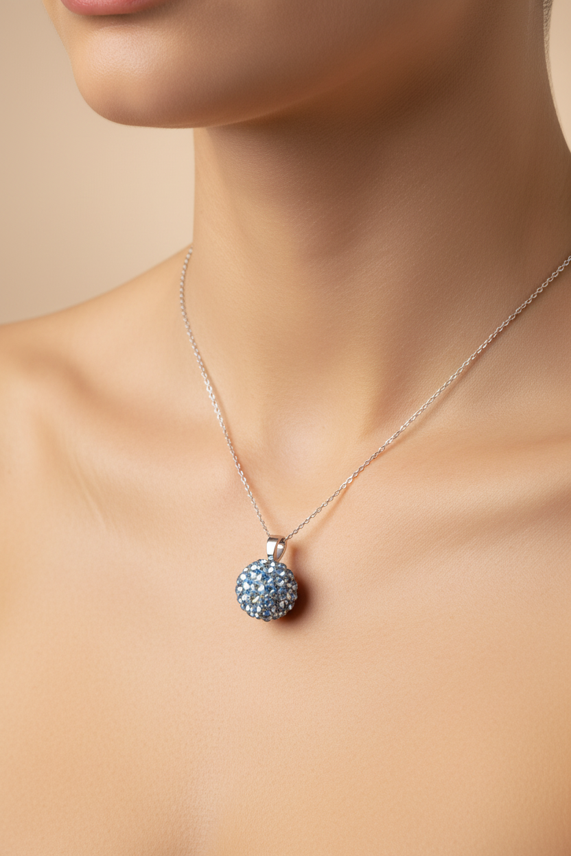 Shamballa Silver Pendant