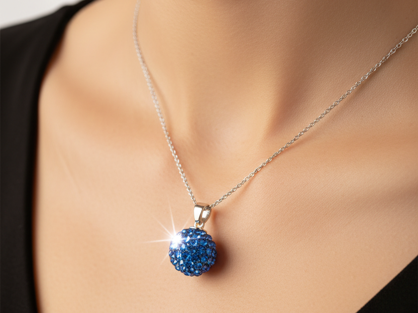 Shamballa Silver Pendant