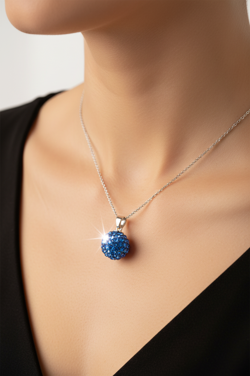 Shamballa Silver Pendant