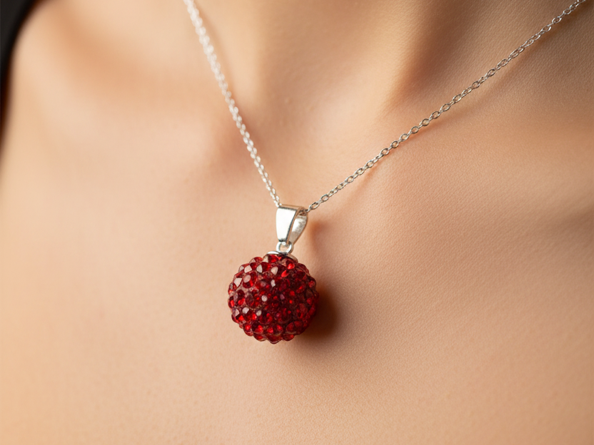 Shamballa Silver Pendant