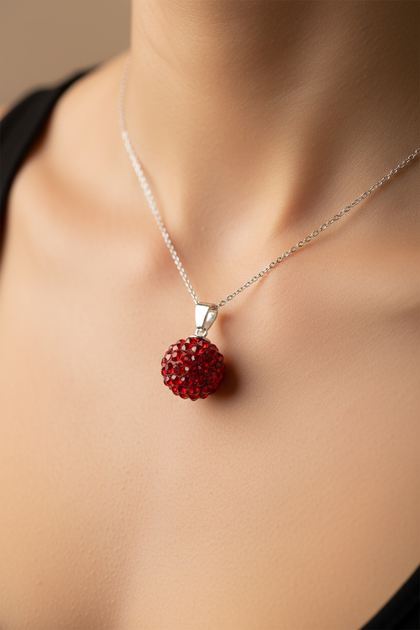 Shamballa Silver Pendant