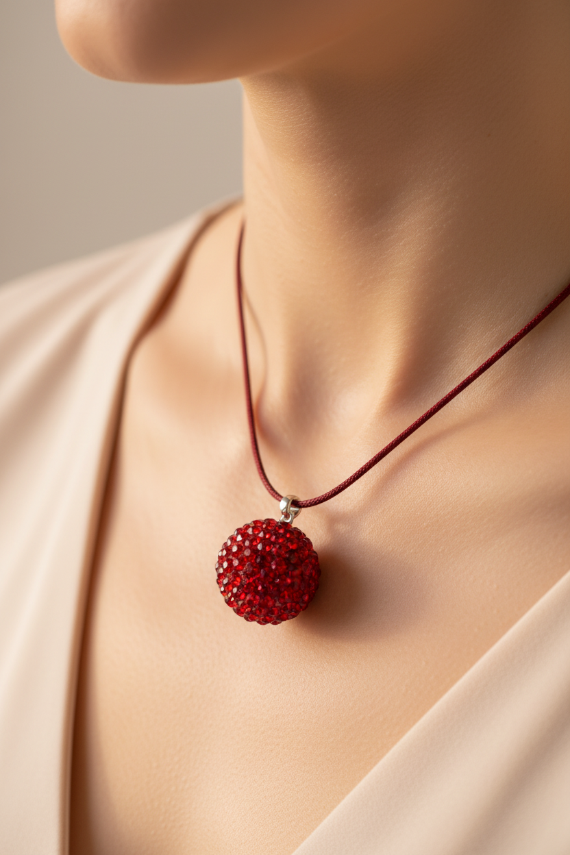 Shamballa Silver Pendant