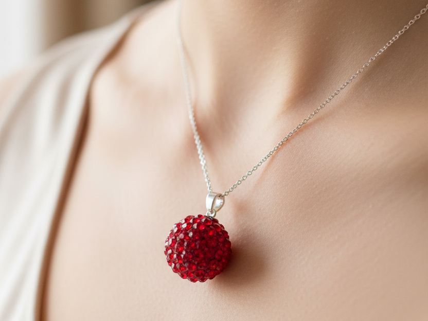 Shamballa Silver Pendant