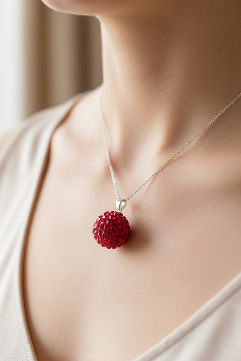 Shamballa Silver Pendant