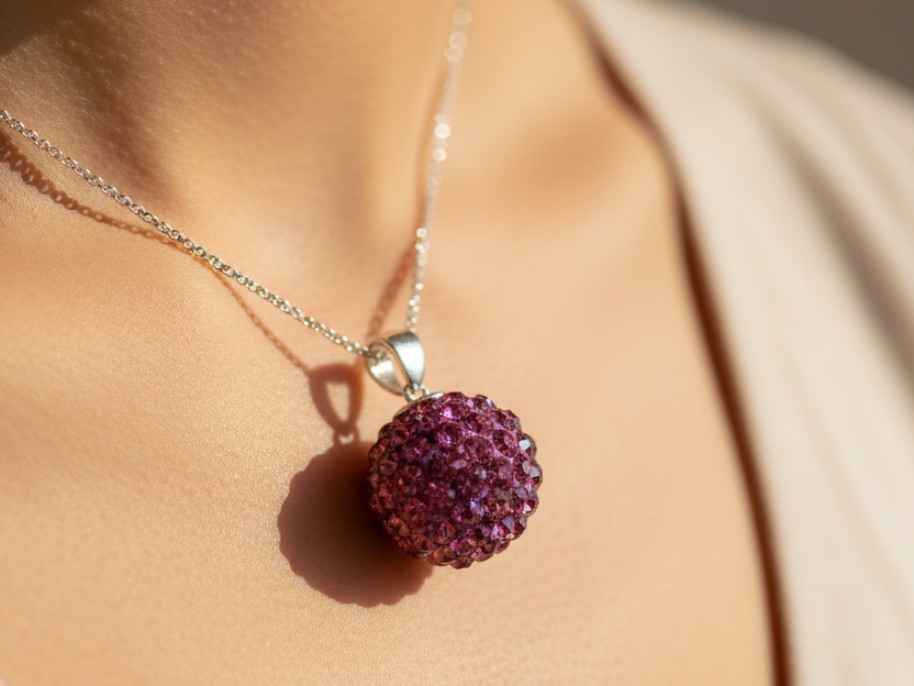 Shamballa Silver Pendant