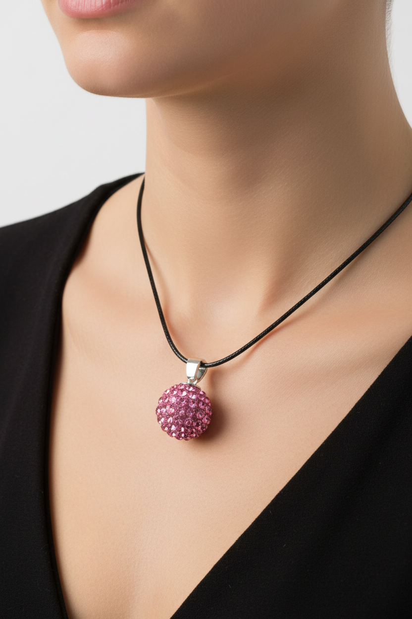 Shamballa Silver Pendant