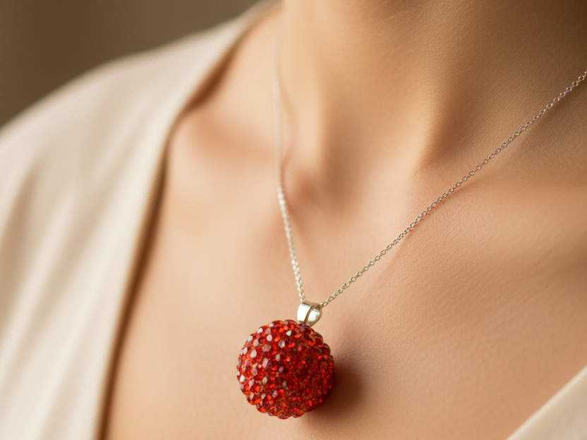 Shamballa Silver Pendant