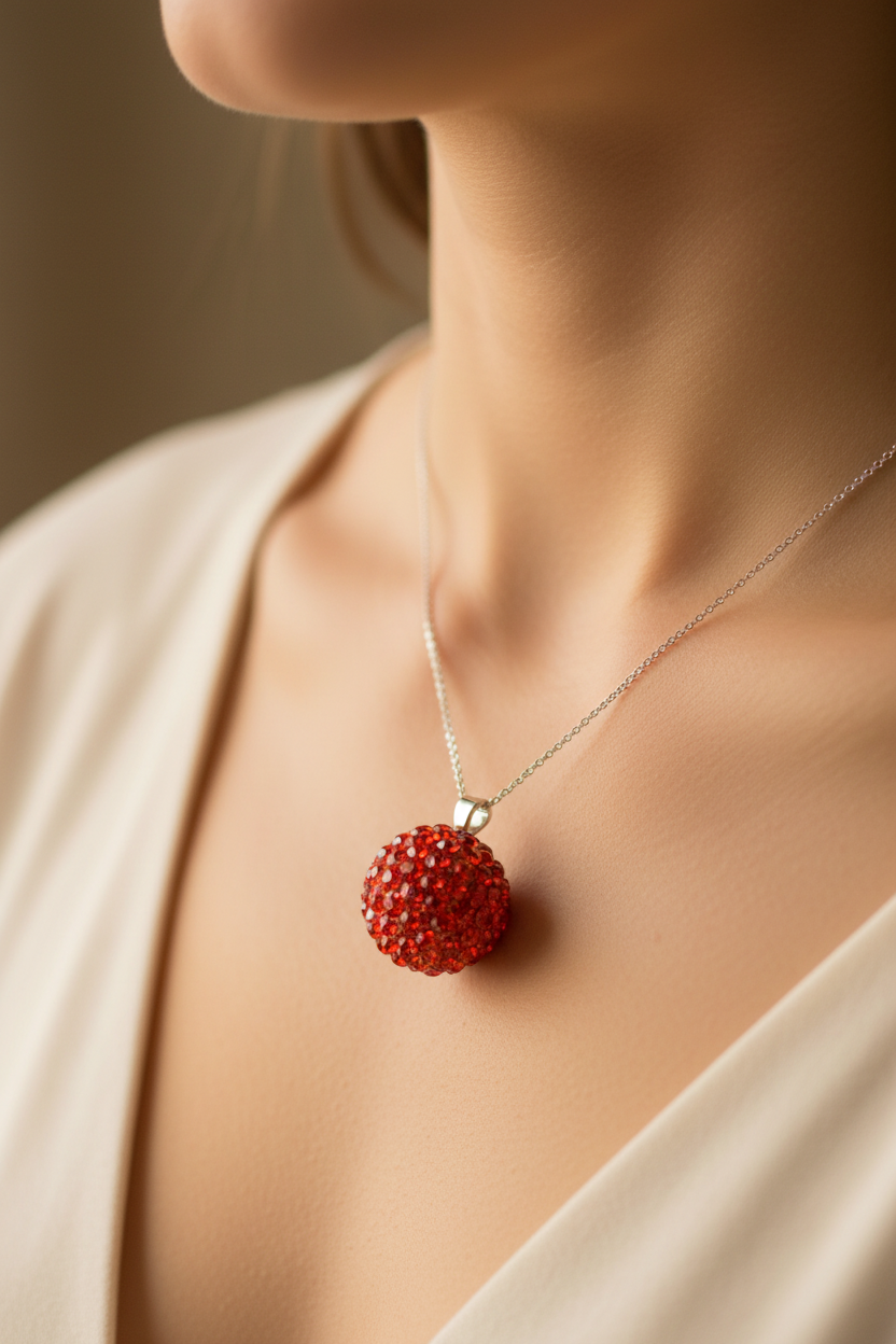 Shamballa Silver Pendant
