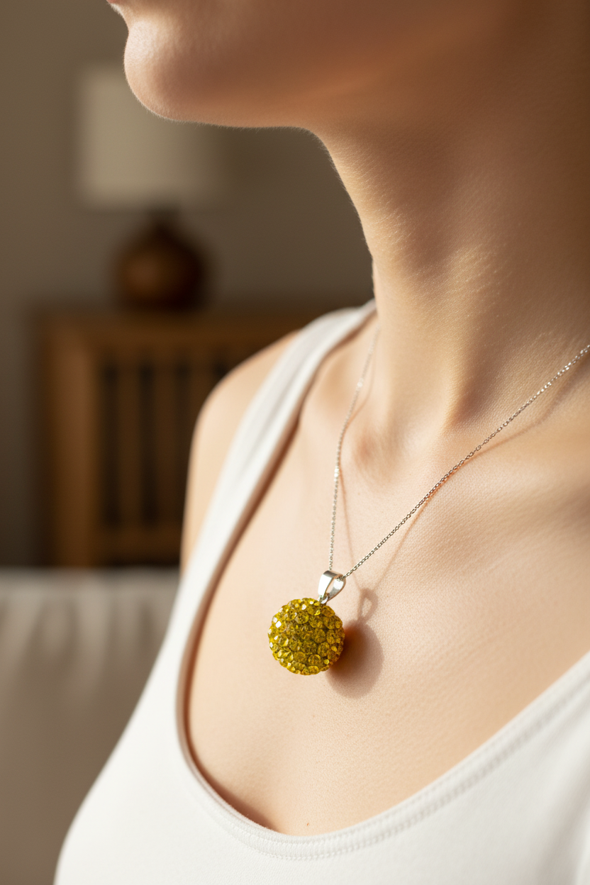 Shamballa Silver Pendant