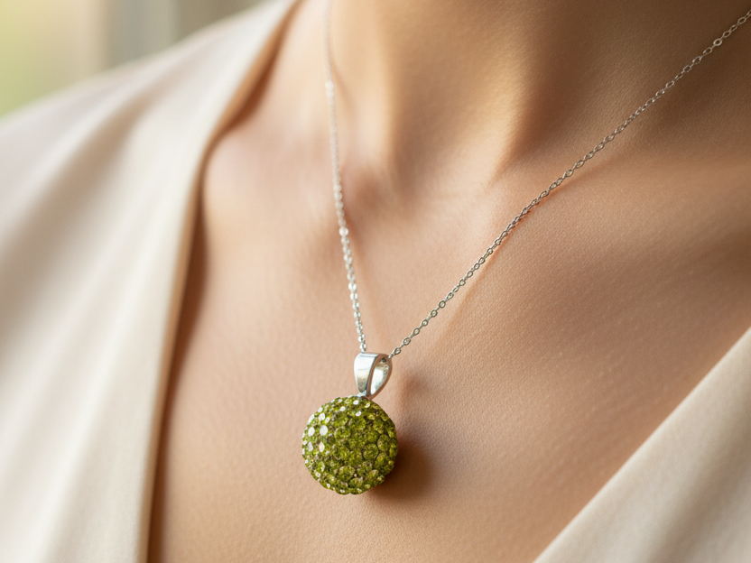 Shamballa Silver Pendant