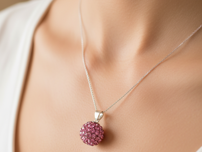 Shamballa Silver Pendant
