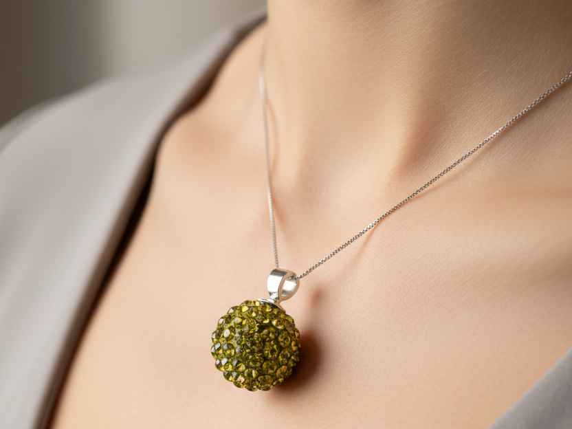 Shamballa Silver Pendant