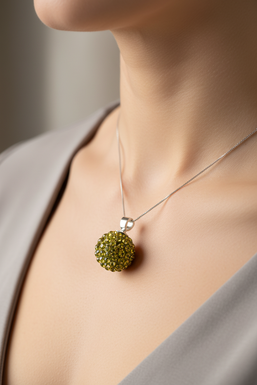 Shamballa Silver Pendant