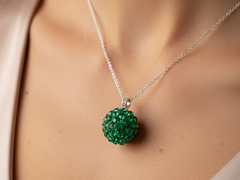 Shamballa Silver Pendant