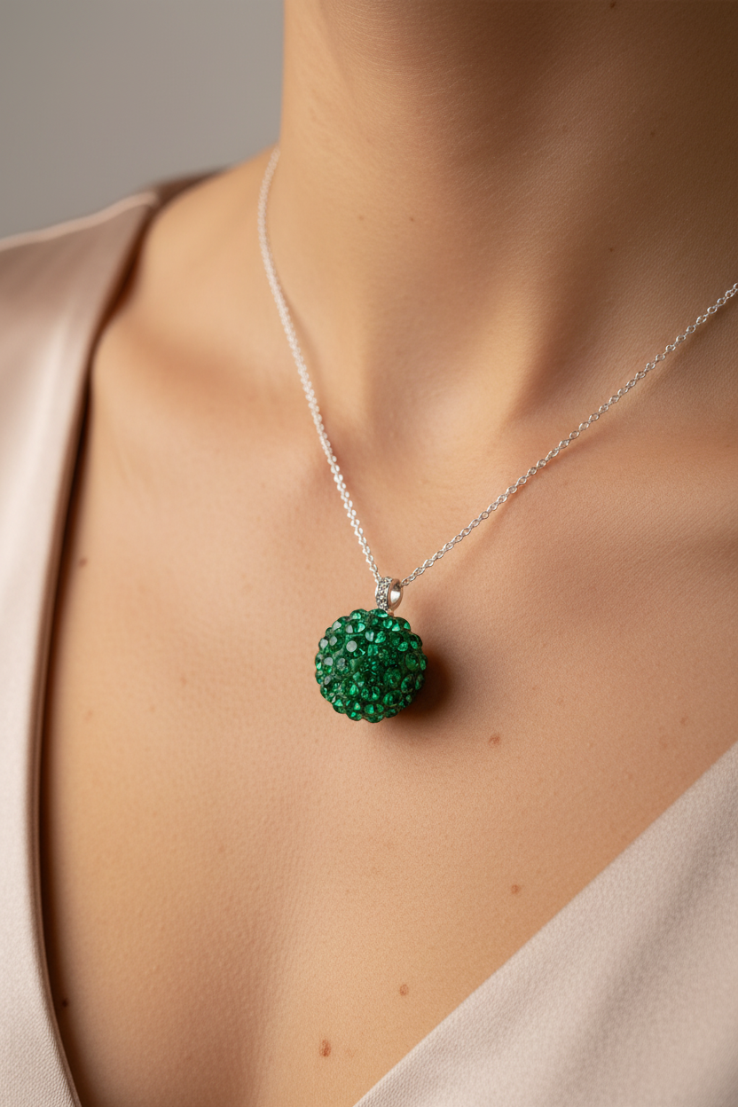 Shamballa Silver Pendant