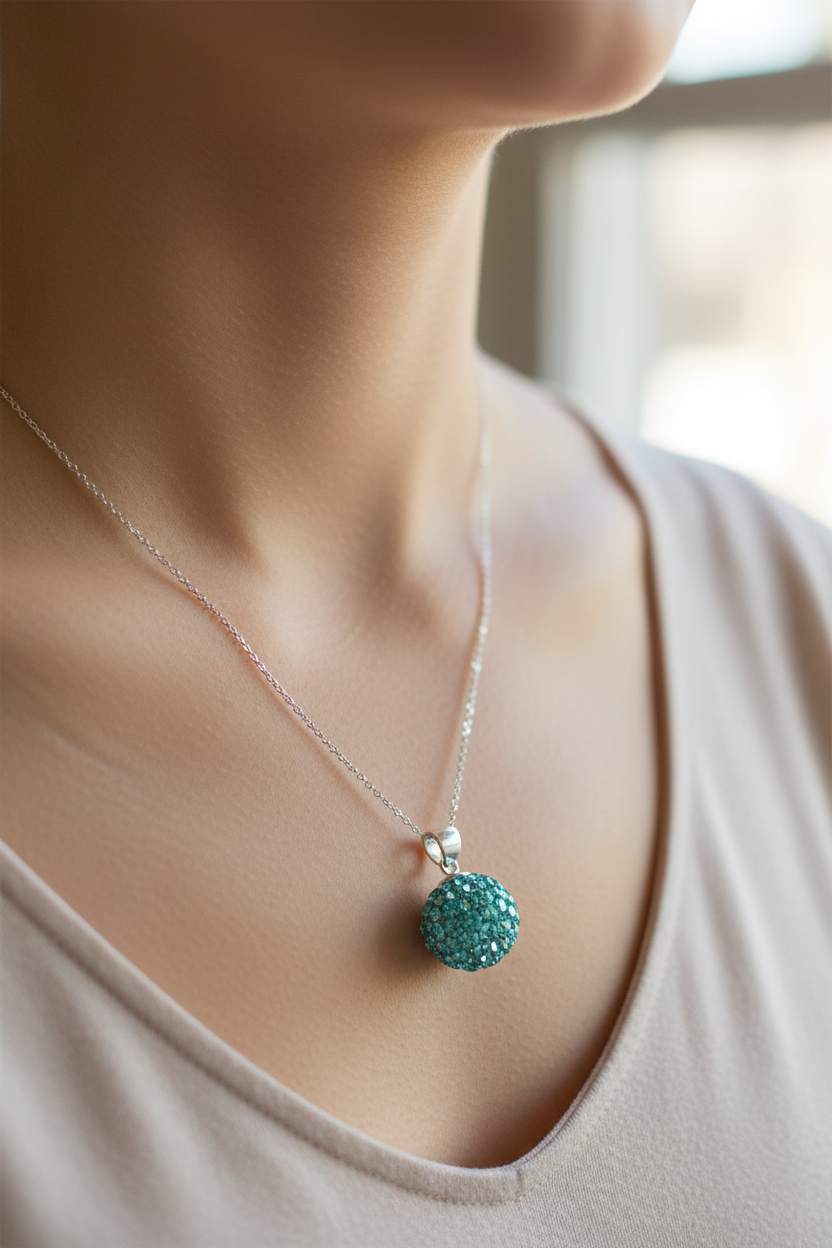 Shamballa Silver Pendant