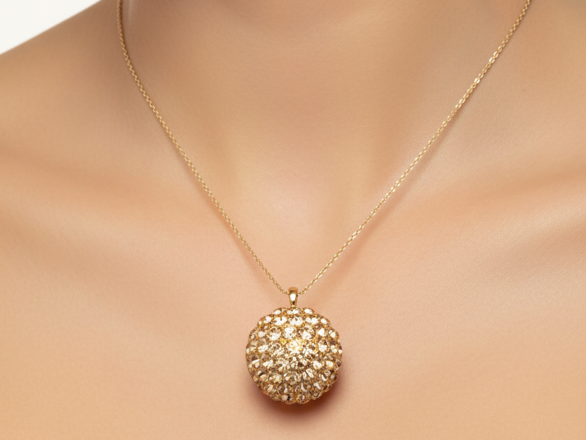 Shamballa Silver Pendant