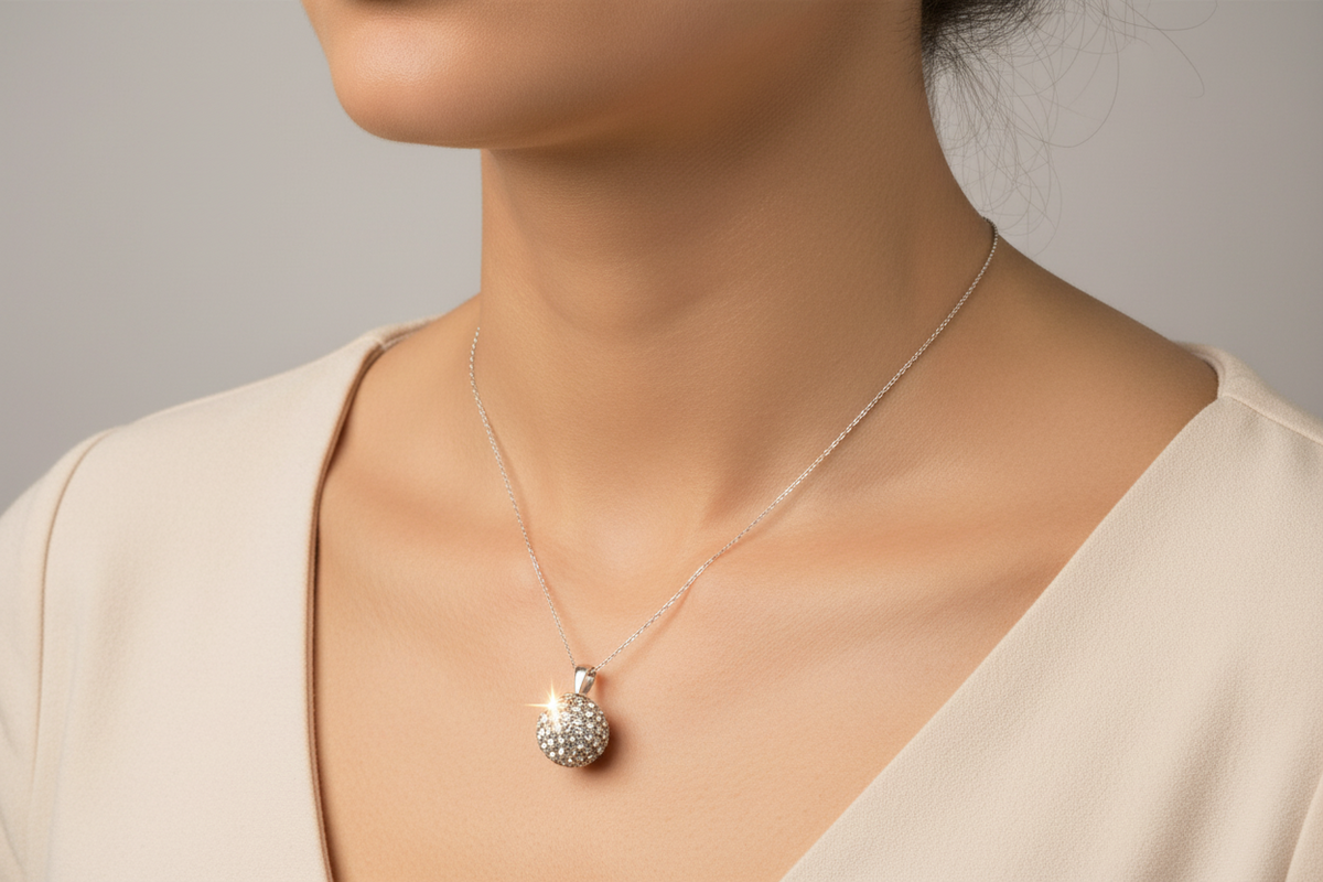 Shamballa Silver Pendant