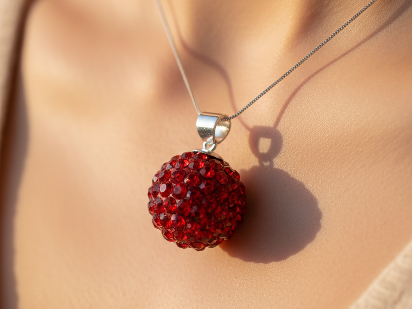 Shamballa Silver Pendant