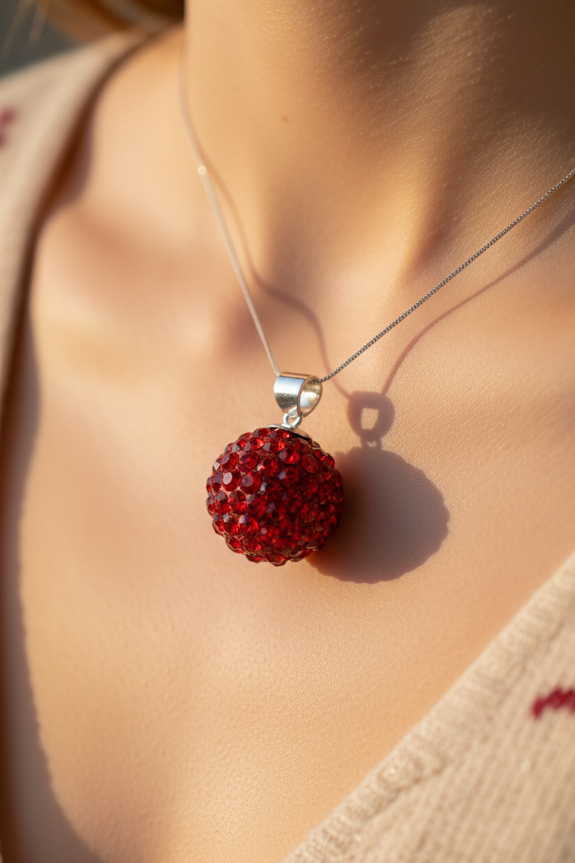 Shamballa Silver Pendant