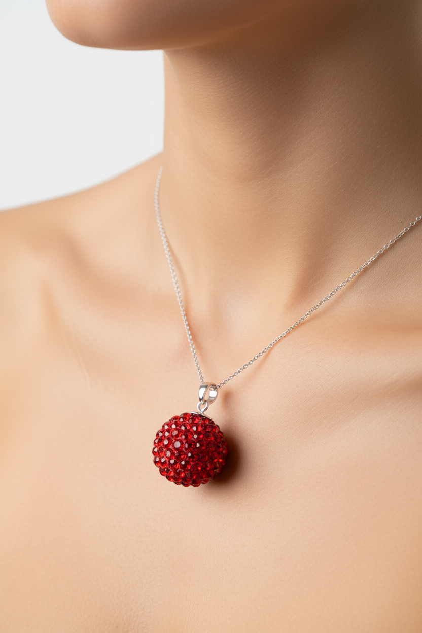 Shamballa Silver Pendant