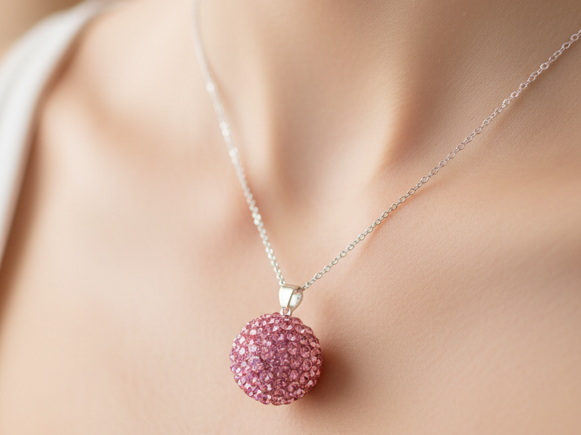 Shamballa Silver Pendant