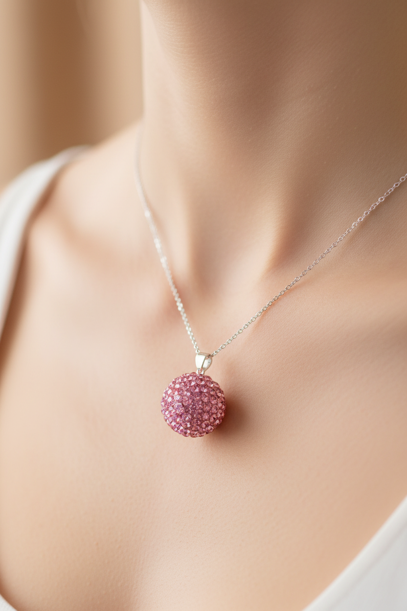 Shamballa Silver Pendant