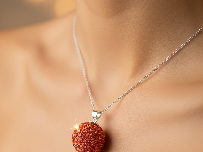 Shamballa Silver Pendant